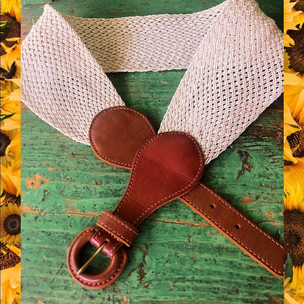 ON SALE 🌻💕 LOFT STRAW-WAIST LEATHER #BELT